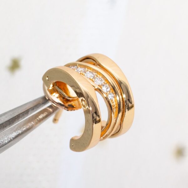 Toxse Zero 1 Pink Gold Diamonds Earrings - Image 5