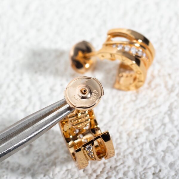 Toxse Zero 1 Pink Gold Diamonds Earrings - Image 6