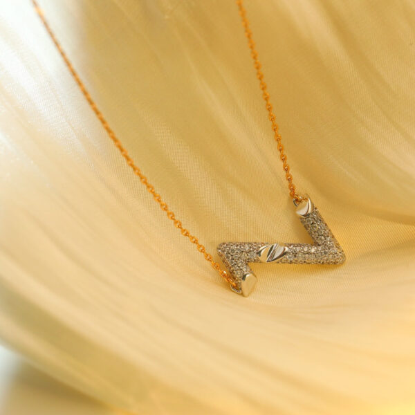 Toxse Volt Silver Diamond Pedant Necklace - Image 7