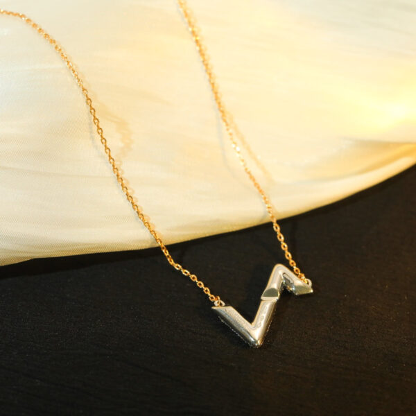 Toxse Volt Silver Diamond Pedant Necklace - Image 10