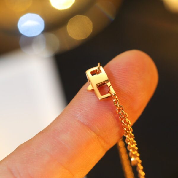 Toxse Star And Sun Diamond Pink Gold Necklace - Image 7