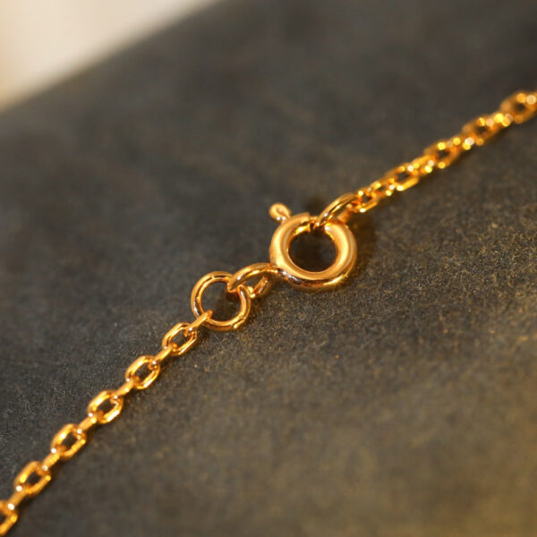 Toxse Sun Pedant Pink Gold 1 Diamond Necklace - Image 6