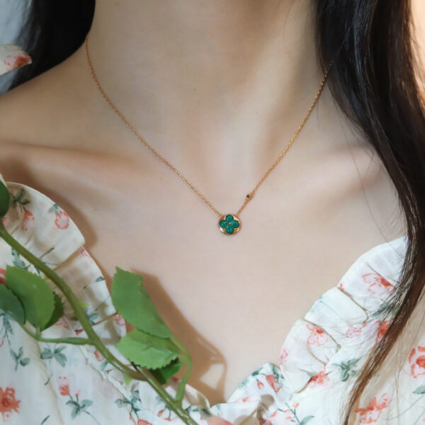 Toxse Sun Pedant Pink Gold 1 Diamond Necklace - Image 7
