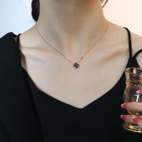 Toxse Sun Pedant Pink Gold 1 Diamond Necklace - Image 10