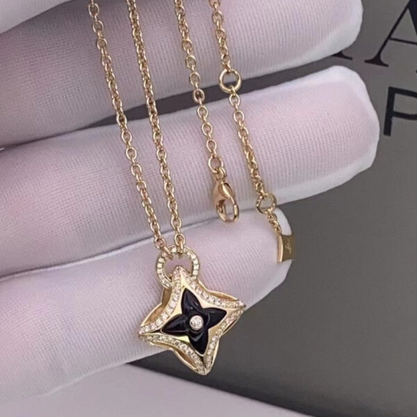 Toxse Star Pedant Pink Gold Diamond Necklace - Image 2