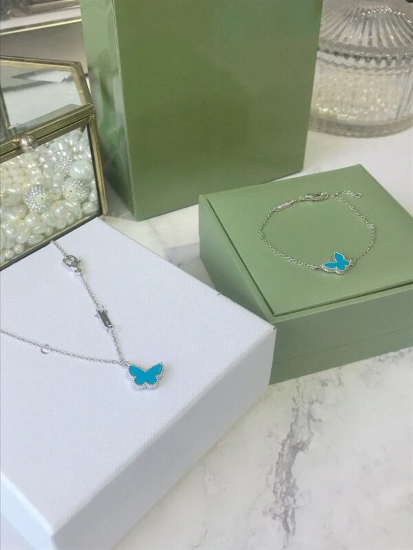 Toxse Butterfly Turquoise Silver Bracelet - Image 4