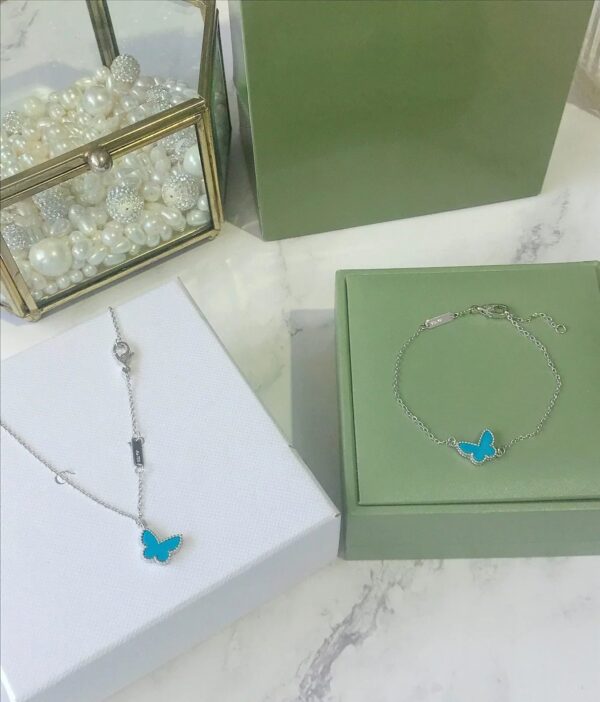 Toxse Butterfly Turquoise Silver Bracelet - Image 6