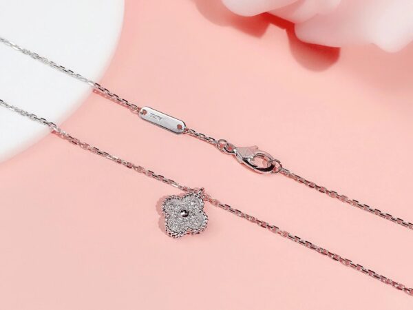 Toxse Clover Silver Diamond Necklace - Image 6