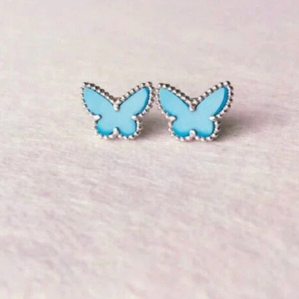 Toxse Butterfly Turquoise Silver Earrings - Image 3