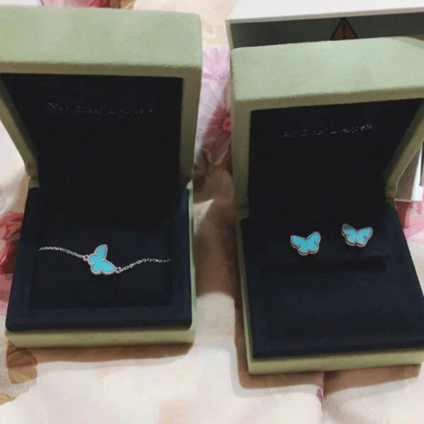 Toxse Butterfly Turquoise Silver Earrings - Image 6