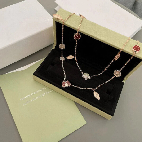 Toxse Lucky Spring 15 Motifs Pink Gold Necklace - Image 5