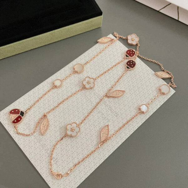 Toxse Lucky Spring 15 Motifs Pink Gold Necklace - Image 6