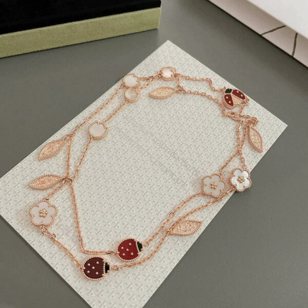 Toxse Lucky Spring 15 Motifs Pink Gold Necklace - Image 8