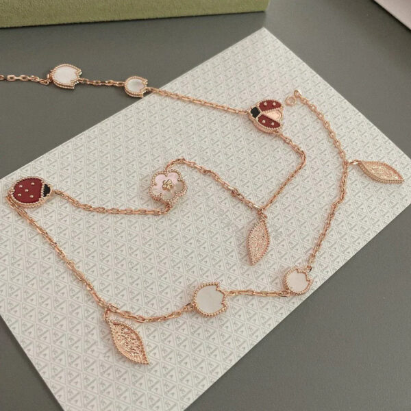 Toxse Lucky Spring 15 Motifs Pink Gold Necklace - Image 9