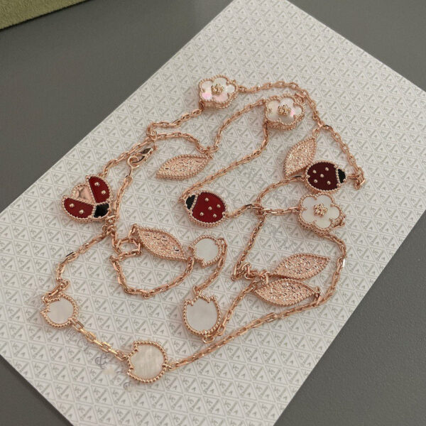 Toxse Lucky Spring 15 Motifs Pink Gold Necklace - Image 10