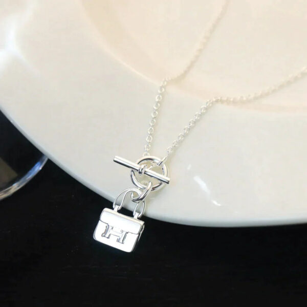 Toxse Pop H Pedant Silver Necklace - Image 4