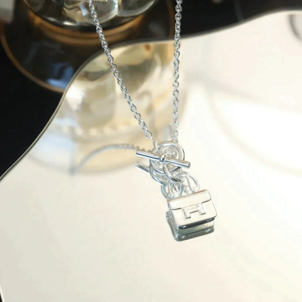 Toxse Pop H Pedant Silver Necklace - Image 5