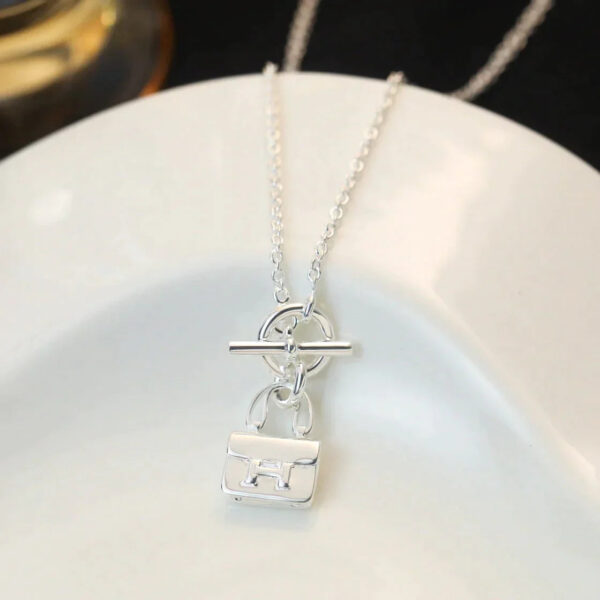 Toxse Pop H Pedant Silver Necklace - Image 6