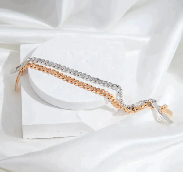 Toxse Kelly Chain Silver Diamond Bracelet - Image 3