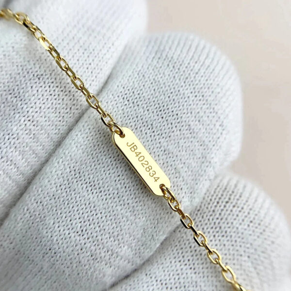 Toxse Clover Pendant Pink Mop Gold Necklace - Image 6