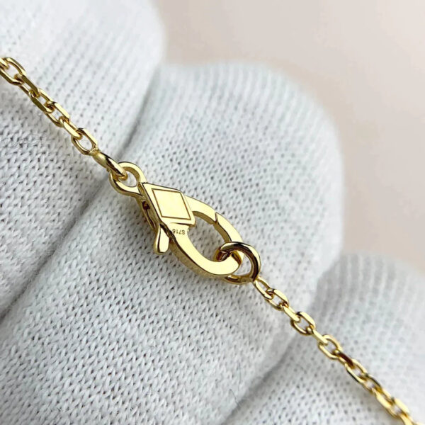 Toxse Clover Pendant Pink Mop Gold Necklace - Image 7