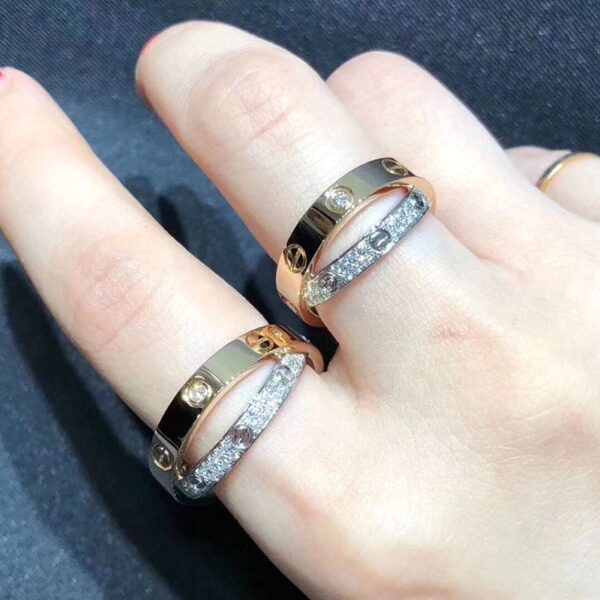 Toxse Love Pave Diamond Double Band Ring - Image 3