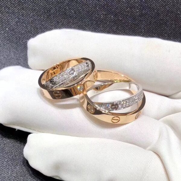 Toxse Love Pave Diamond Double Band Ring - Image 2