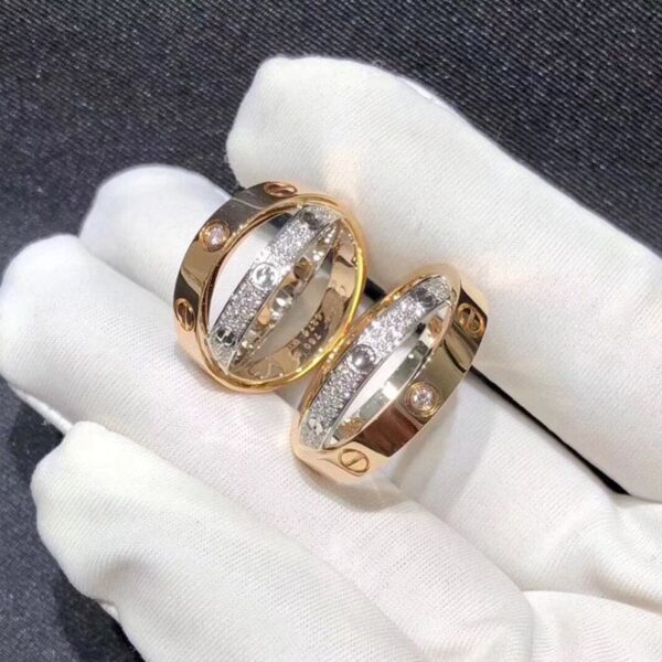 Toxse Love Pave Diamond Double Band Ring - Image 4