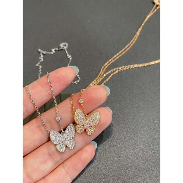 Toxse Gold Two Butterfly Necklace - Image 7