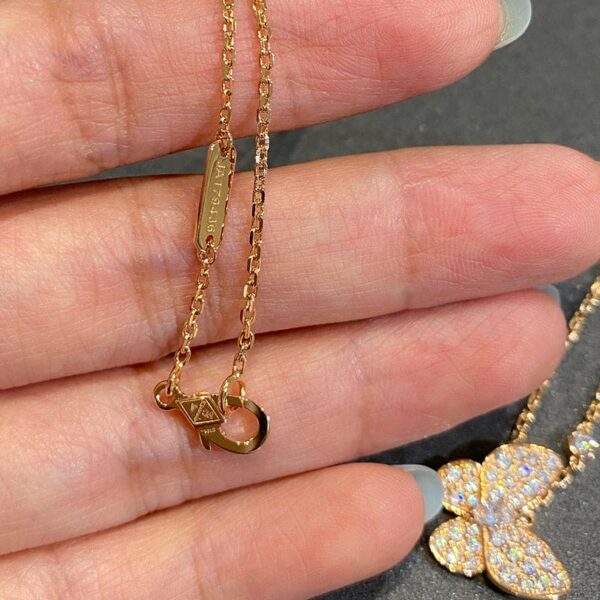 Toxse Gold Two Butterfly Necklace - Image 8