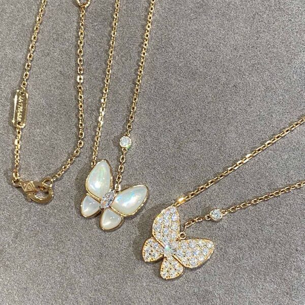 Toxse Gold Two Butterfly Necklace - Image 10