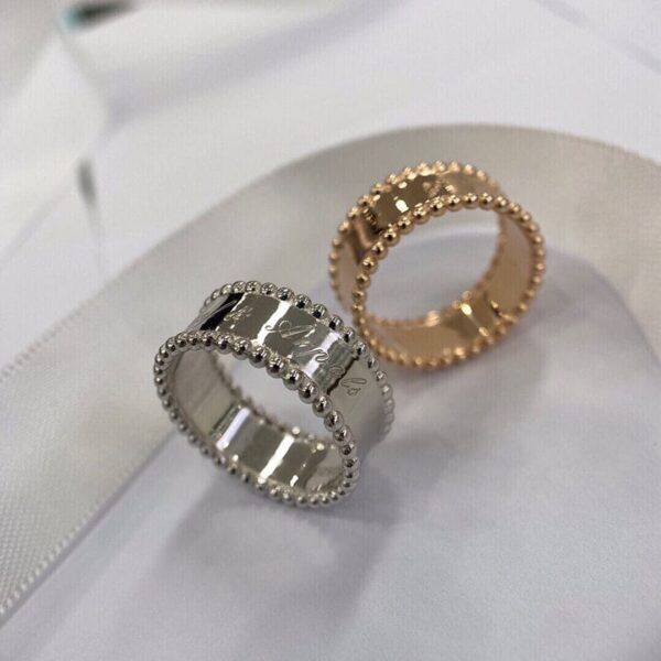 Toxse Rose Gold Perlée Signature Ring - Image 3