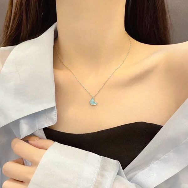 Toxse Sweet Alhambra Blue Butterfly Necklace - Image 2