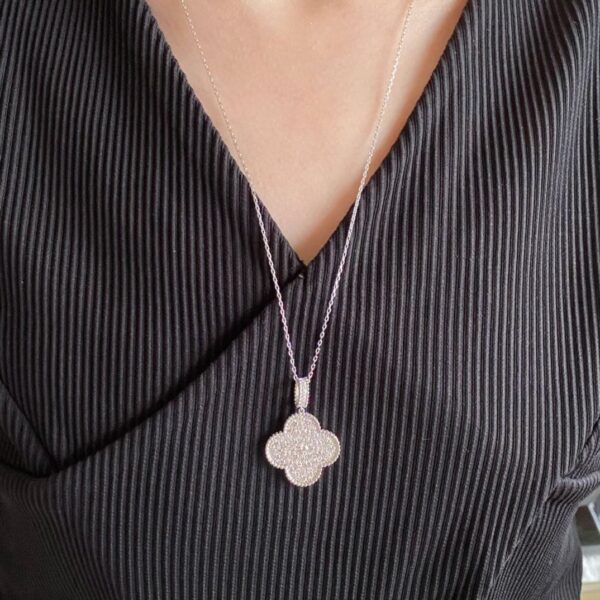 Toxse Magic Alhambra One Motifs Diamonds Clover Necklace - Image 4