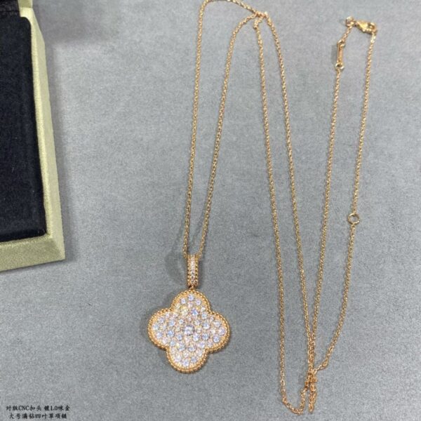 Toxse Magic Alhambra One Motifs Diamonds Clover Necklace - Image 10