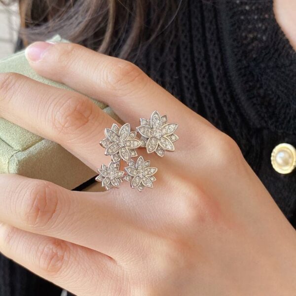Toxse Lotus Four Flowers Ring - Image 5