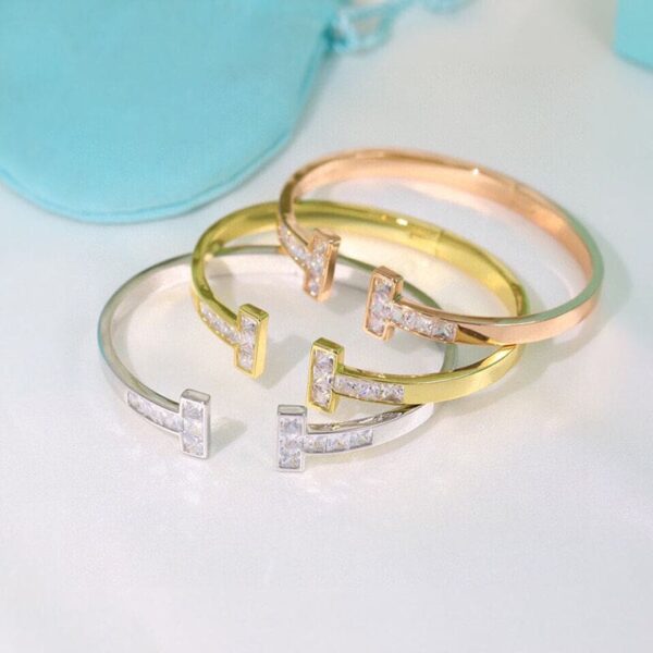 Toxse T Diamond Open Square Bracelet - Image 4