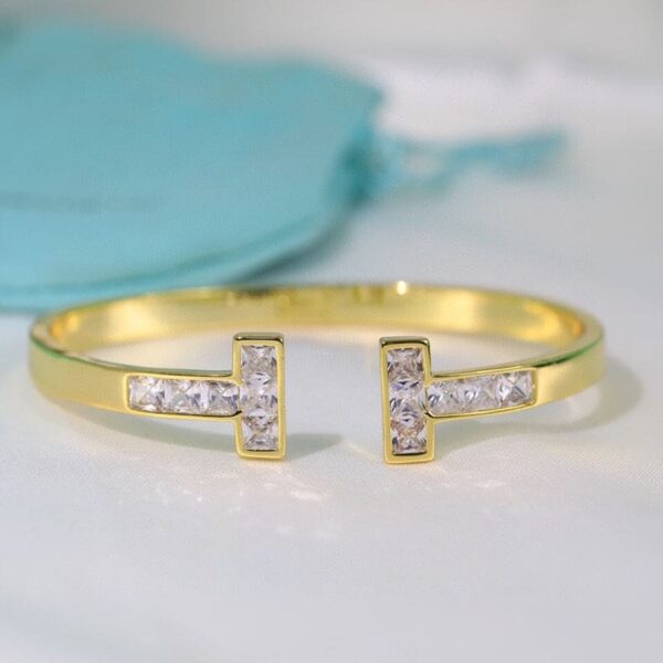 Toxse T Diamond Open Square Bracelet - Image 2