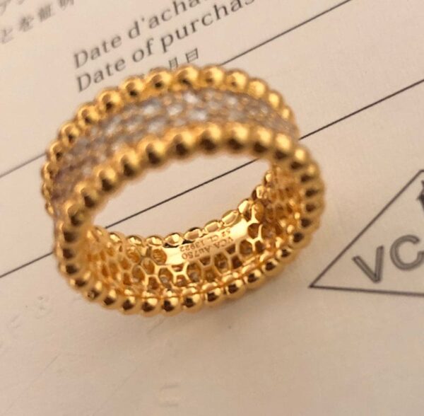 Toxse Perlée Diamonds 3 Row Ring - Image 3
