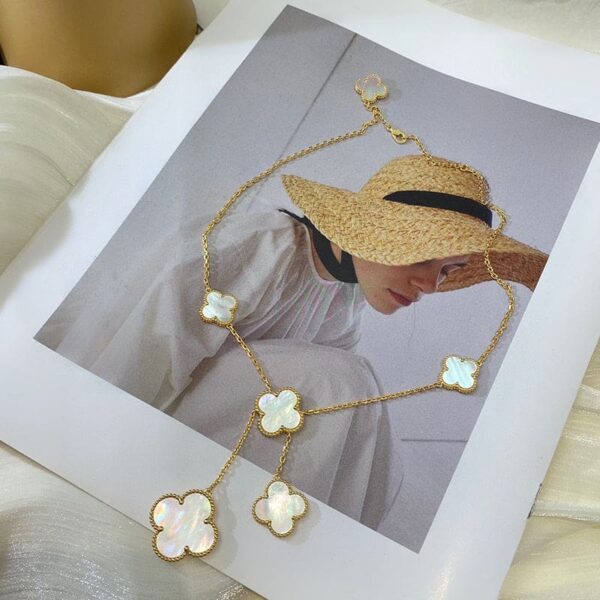 Toxse Magic Alhambra Six Pearls Motifs Clover Necklace - Image 10