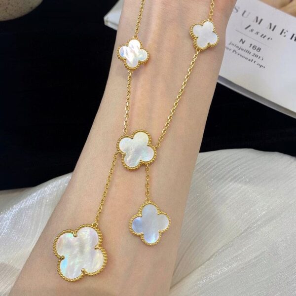 Toxse Magic Alhambra Six Pearls Motifs Clover Necklace - Image 2