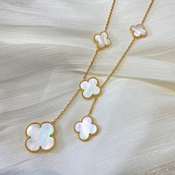 Toxse Magic Alhambra Six Pearls Motifs Clover Necklace - Image 3