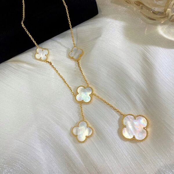 Toxse Magic Alhambra Six Pearls Motifs Clover Necklace - Image 8