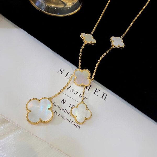 Toxse Magic Alhambra Six Pearls Motifs Clover Necklace - Image 9