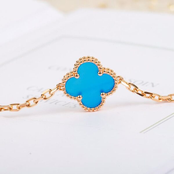 Toxse Vintage Alhambra Five Motifs Agate Clover Bracelet - Image 5