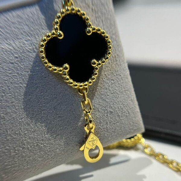 Toxse Vintage Alhambra Five Motifs Black Clover Bracelet - Image 8