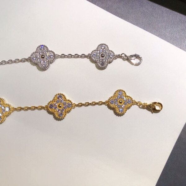 Toxse Vintage Alhambra Diamonds Clover Bracelet - Image 3