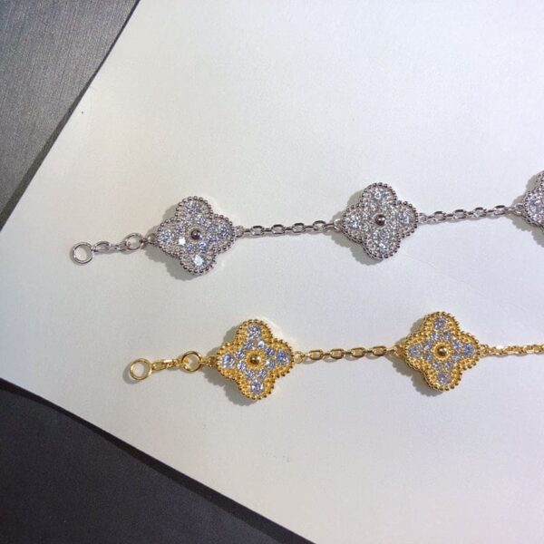 Toxse Vintage Alhambra Diamonds Clover Bracelet - Image 4