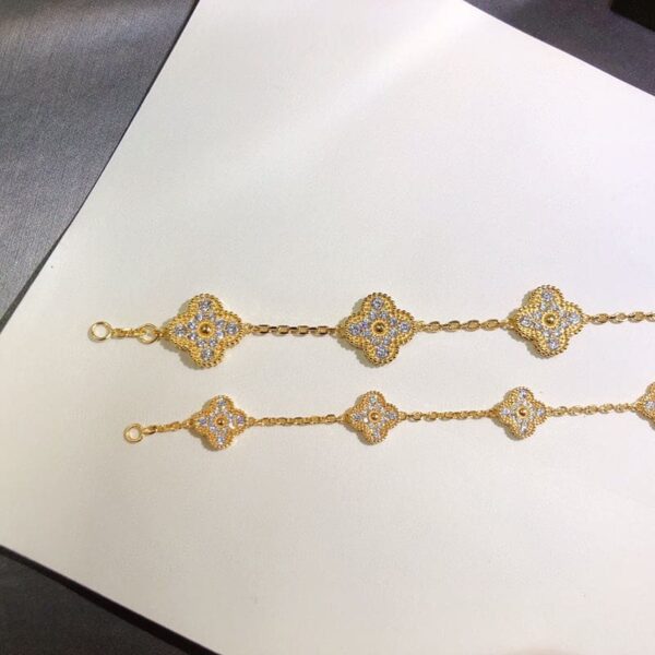 Toxse Vintage Alhambra Diamonds Clover Bracelet - Image 5