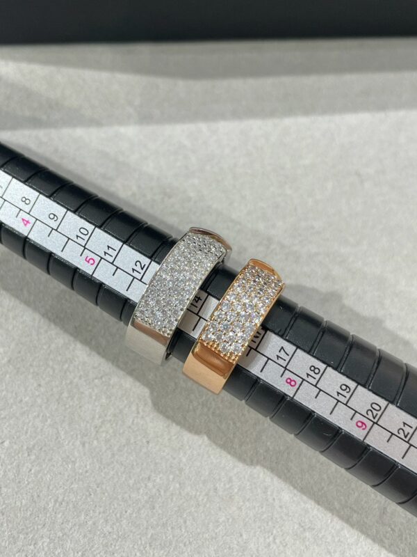 Toxse Liens Evidence Pink Gold Diamond Paved Ring - Image 4